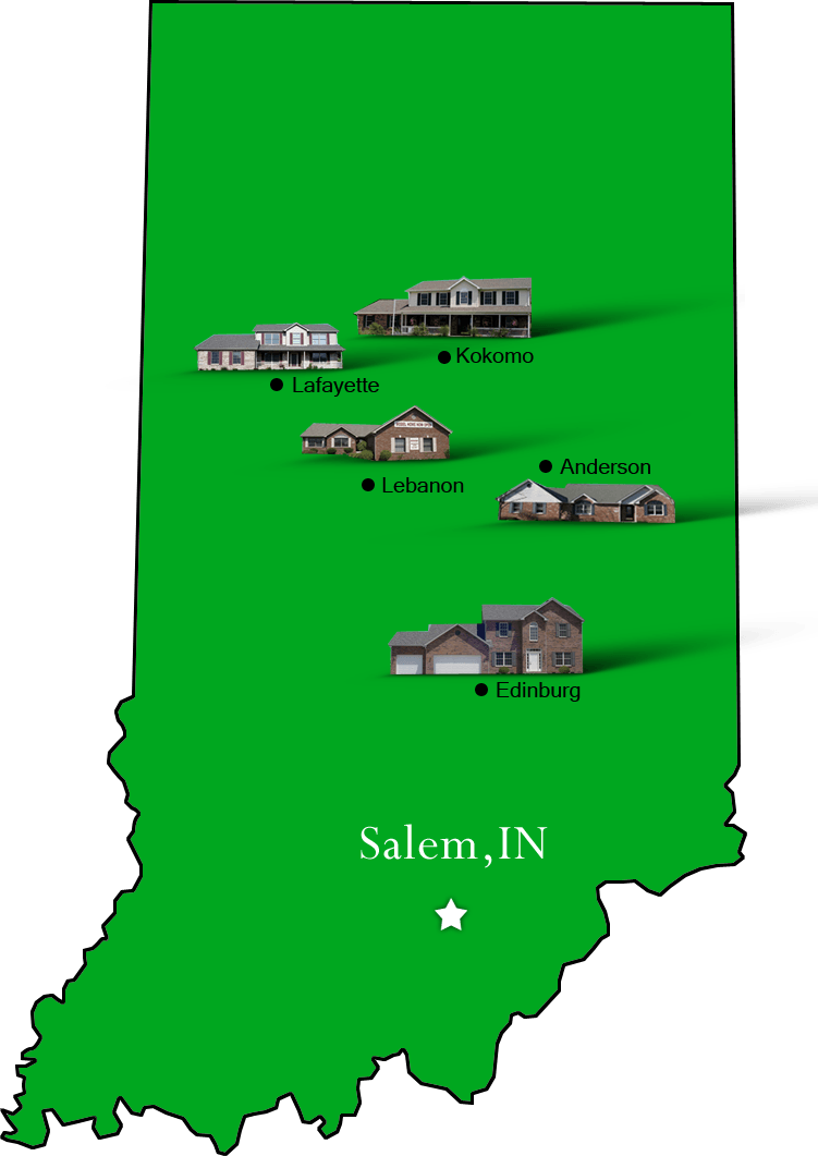 Salem_map Hallmark Homes Indiana's Leading "On Your Lot" Custom