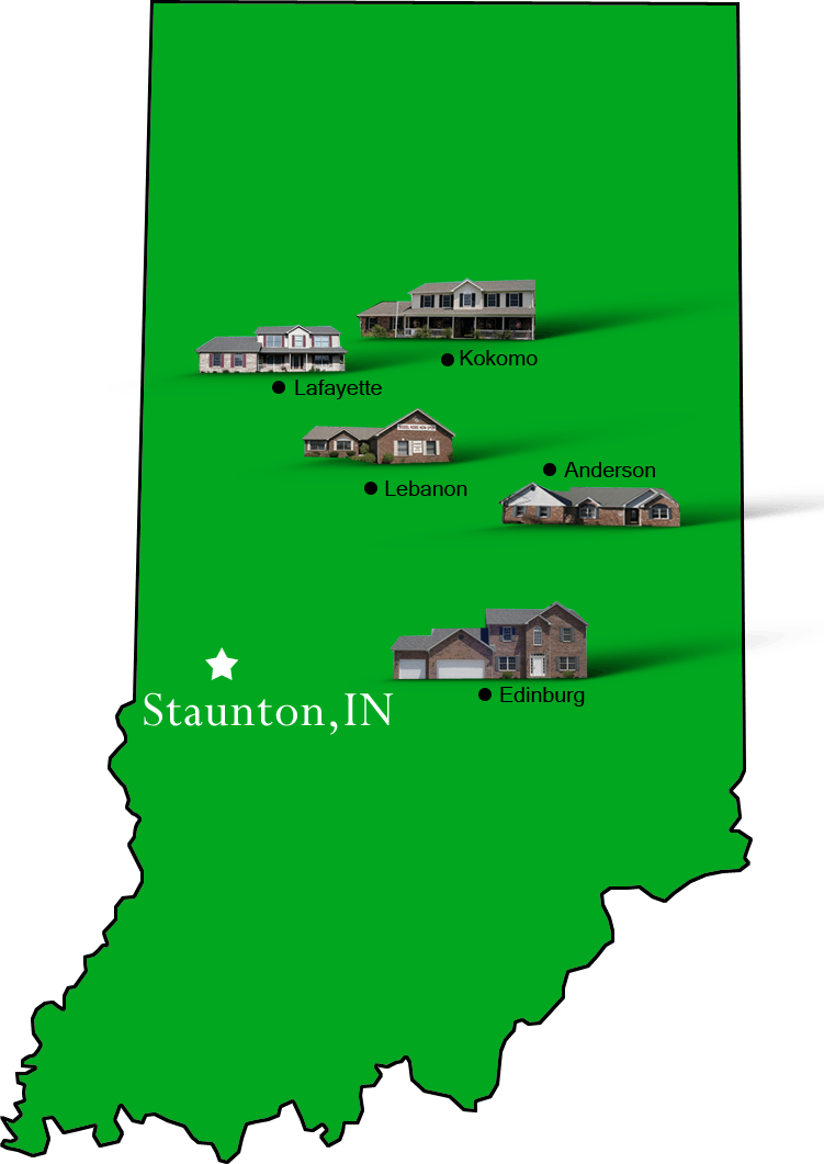 Staunton_map Hallmark Homes Indiana's Leading "On Your Lot" Custom