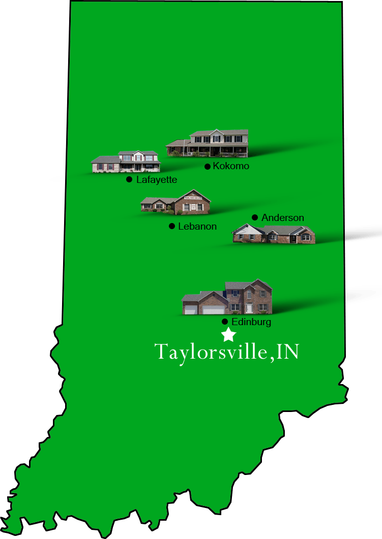 Taylorsville_map Hallmark Homes Indiana's Leading "On Your Lot
