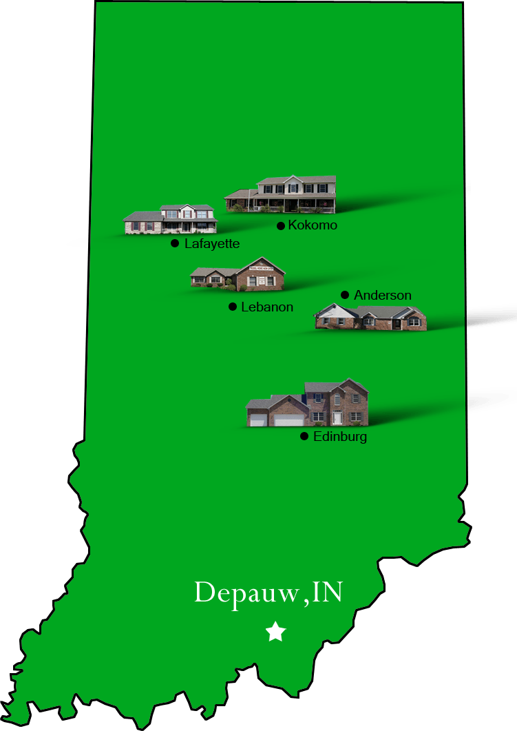 Depauw_map Hallmark Homes Indiana's Leading "On Your Lot" Custom