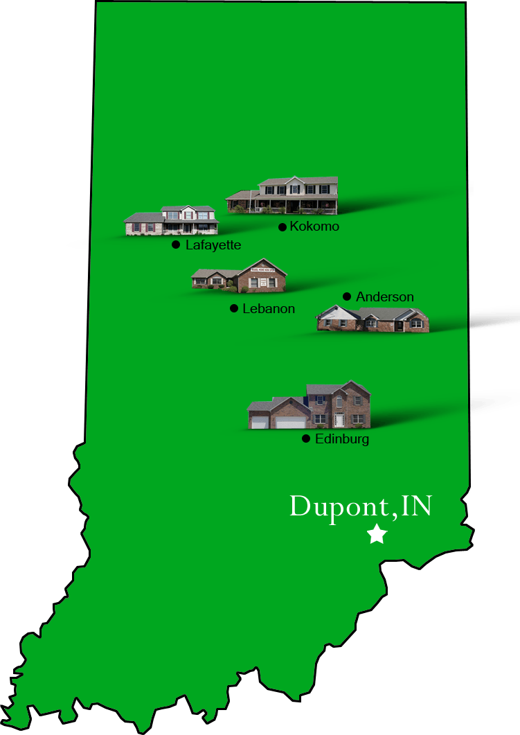 Dupont_map Hallmark Homes Indiana's Leading "On Your Lot" Custom