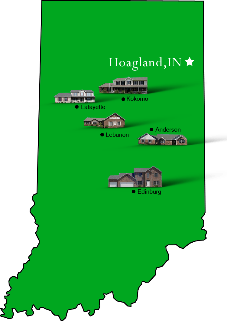 Hoagland_map Hallmark Homes Indiana's Leading "On Your Lot" Custom