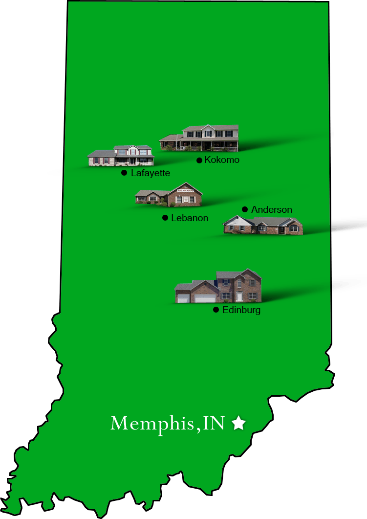 Memphis_map Hallmark Homes Indiana's Leading "On Your Lot" Custom