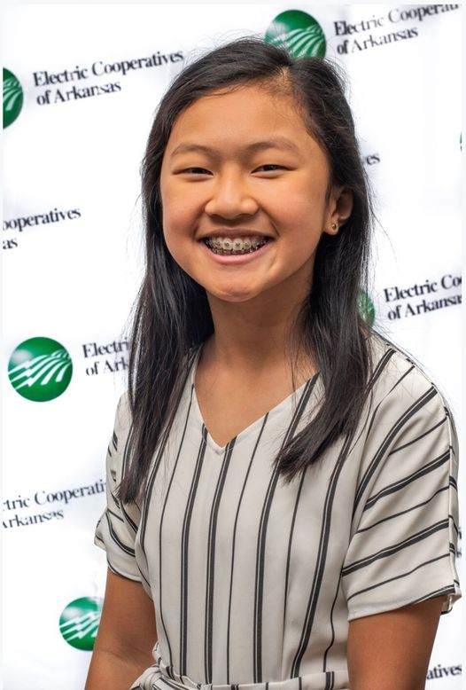 Carly Russell represents Mammoth Spring in Arkansas State Spelling Bee