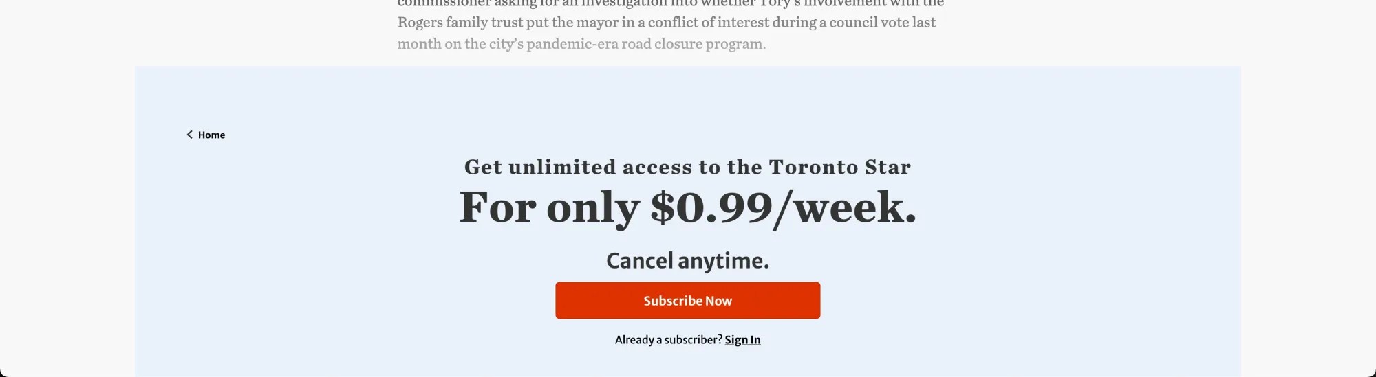 Toronto Star Price matters