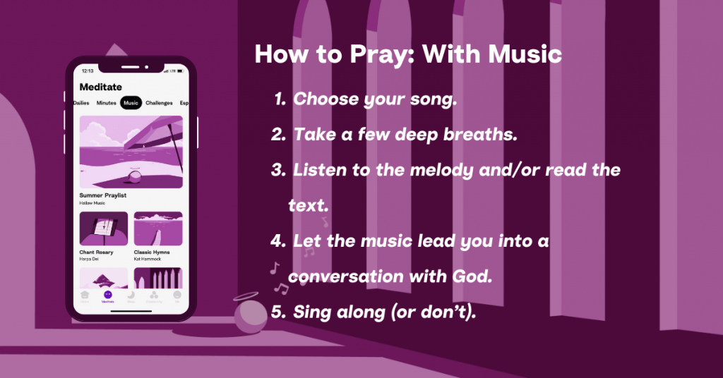 How to Pray With Music Hallow Catholic Meditation App