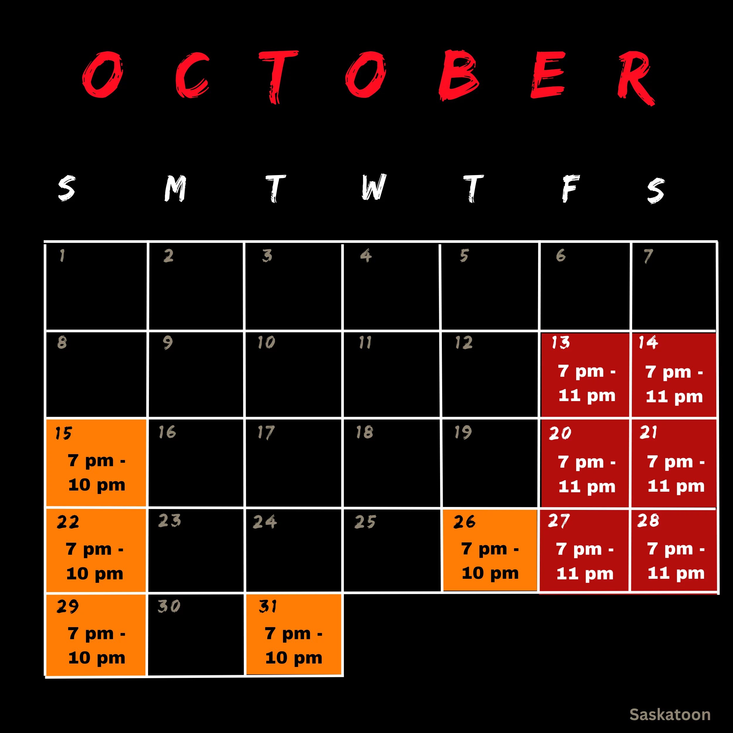 Saskatoon Halloween Terror Trail A Haunted Experience