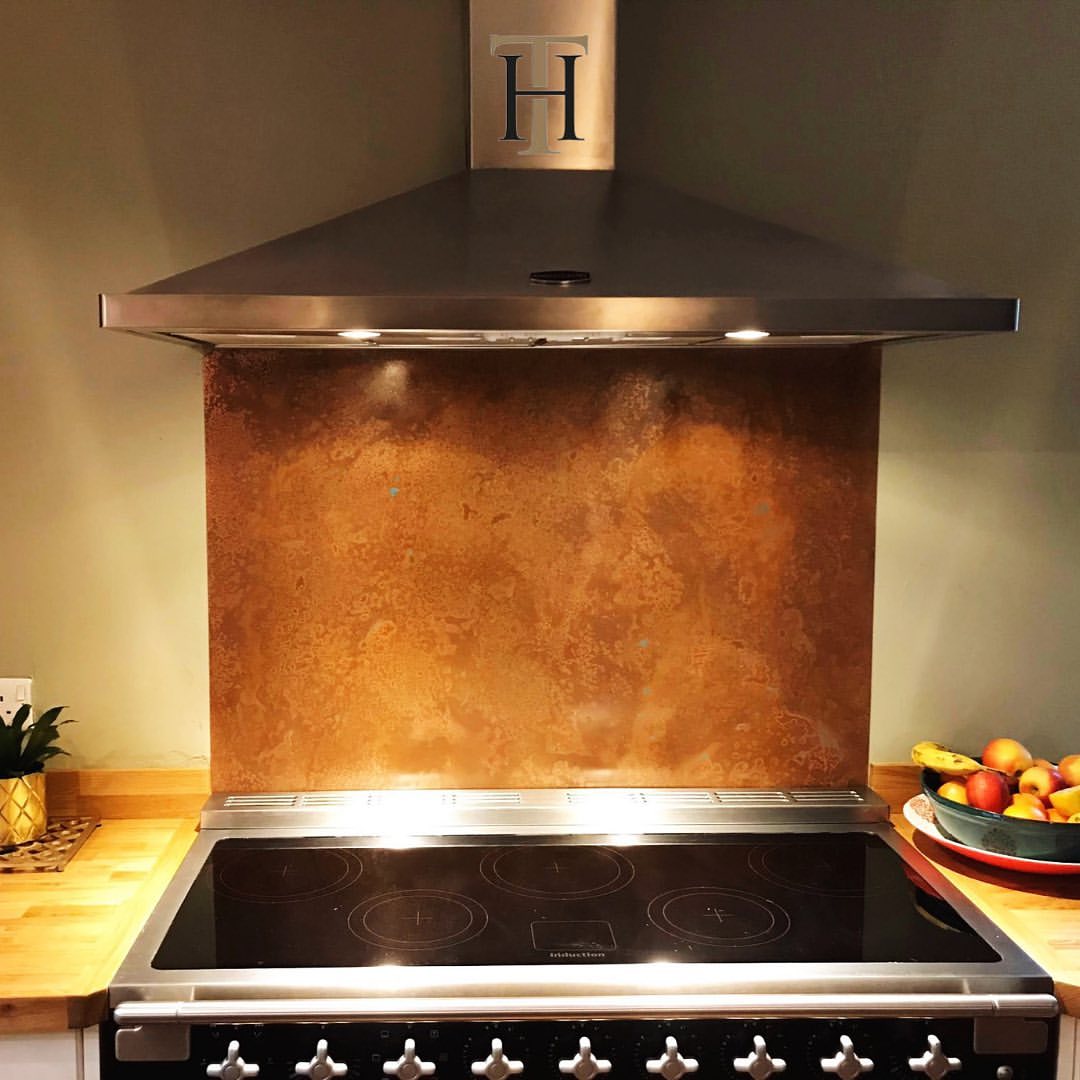 Distressed Copper Splashback Project Halman Thompson