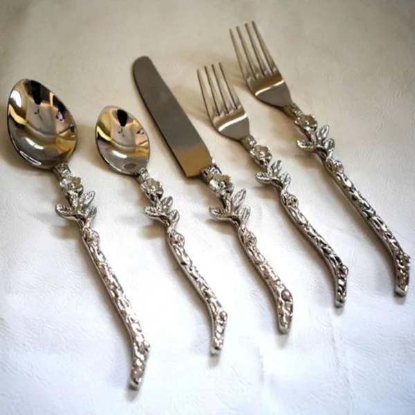 Flower Design Cutlery Set Halo Decor