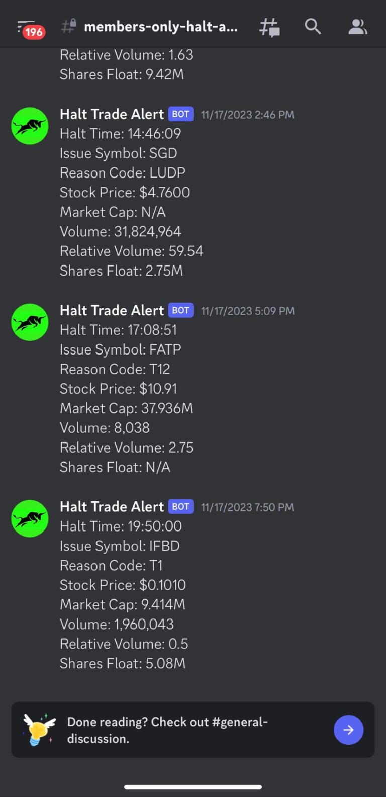 Home Halt Trade Alert