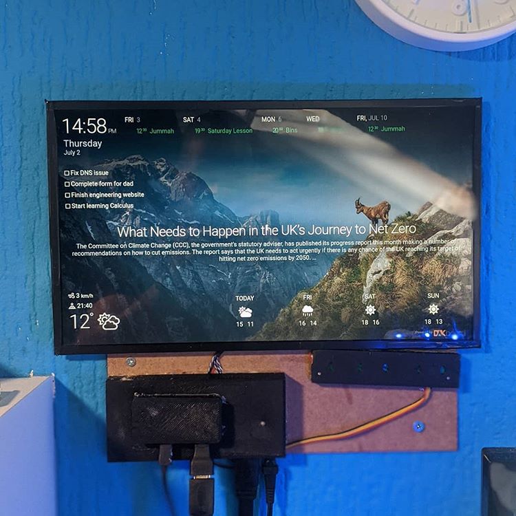 Raspberry Pi Wall Display Calendar Hamed Adefuwa Engineer