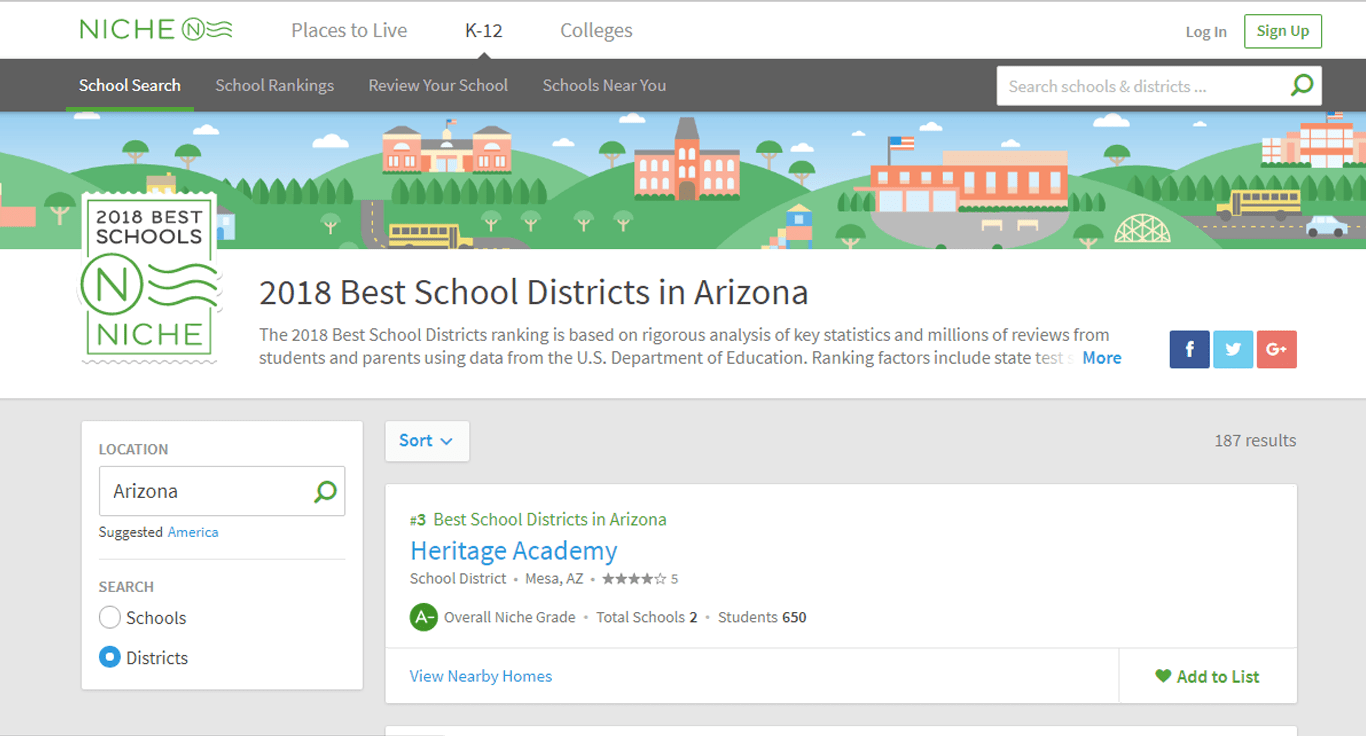Heritage Academy Listed 3 Best School Districts in Arizona Mesa
