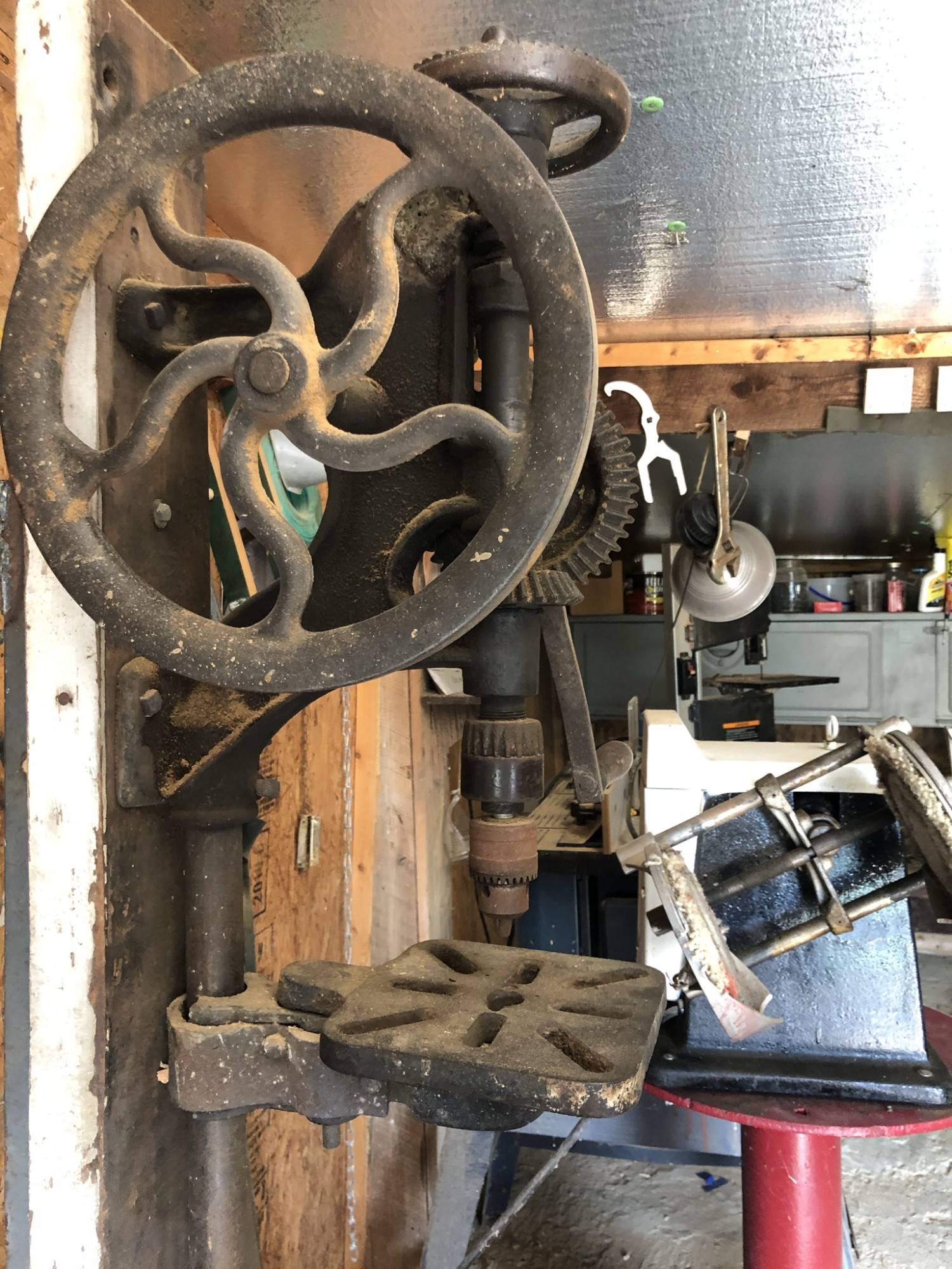 Antique Hand Crank Drill Presses