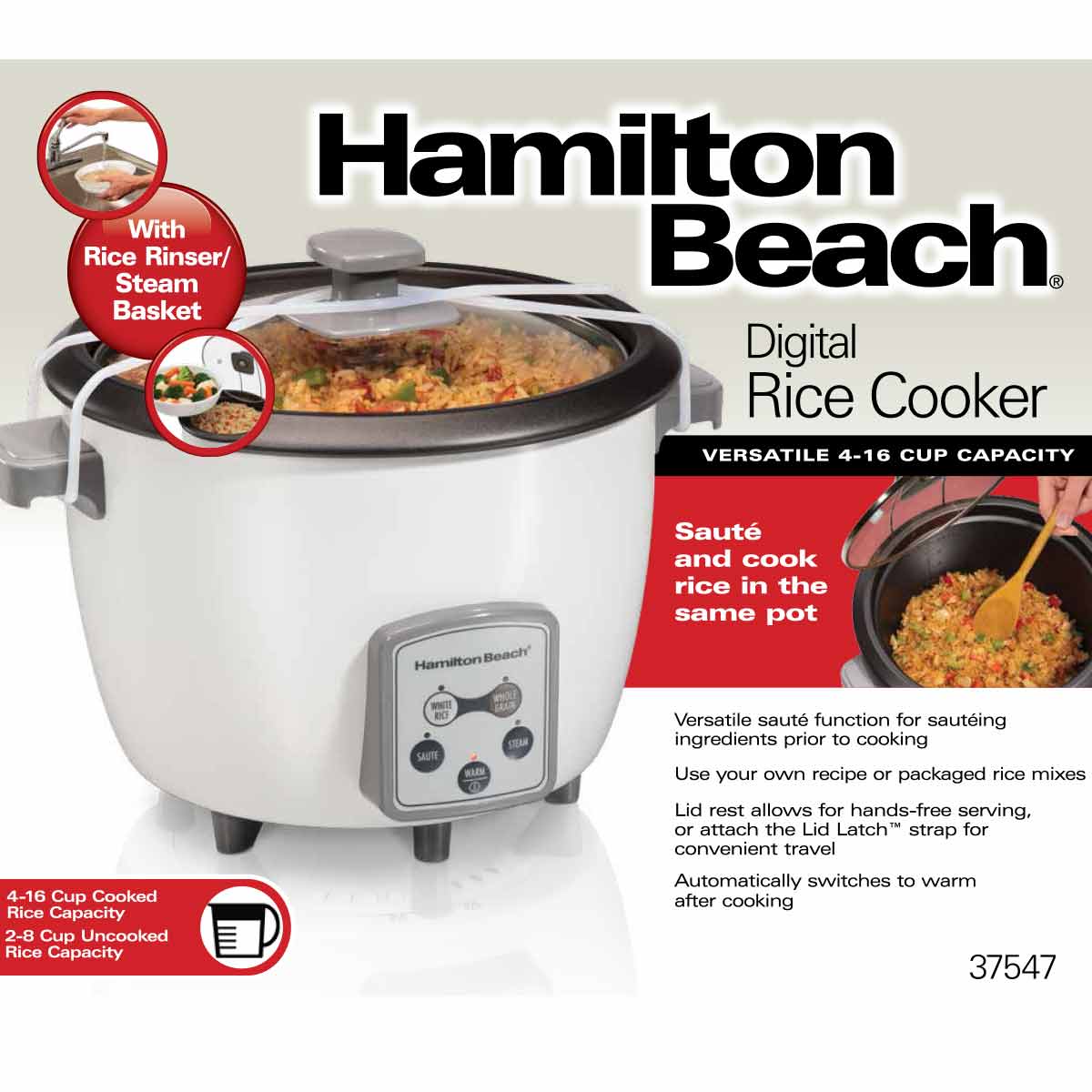Rice Cooker 16Cup (Cooked) 37547
