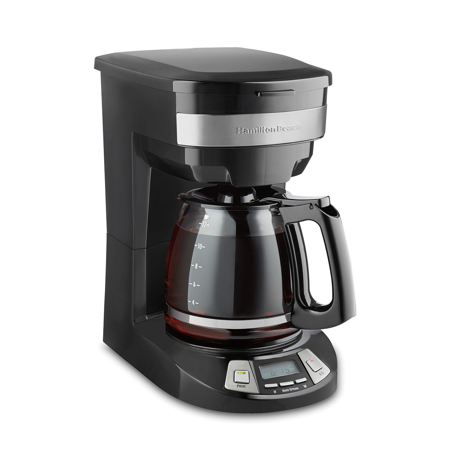 Hamilton Beach Black Stainless Steel 12 Cup Programmable Coffee Maker