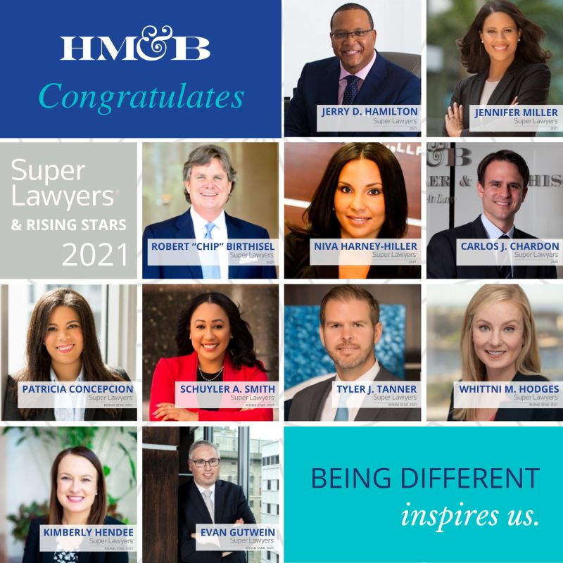 HM&B Team Members recognized by Super Lawyers as Top 100 and Rising