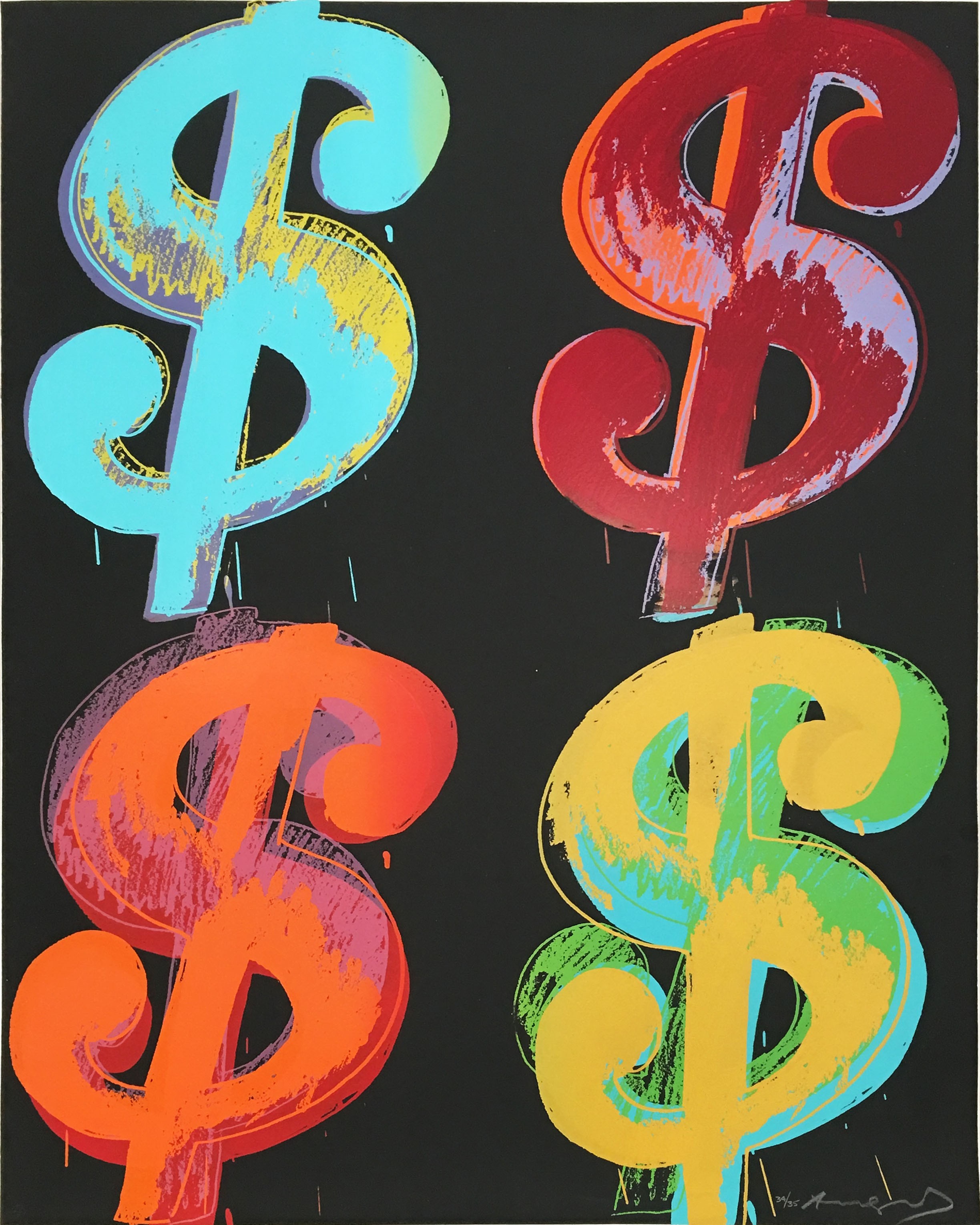 Andy Warhol Dollar Sign quad 282 1982 HamiltonSelway