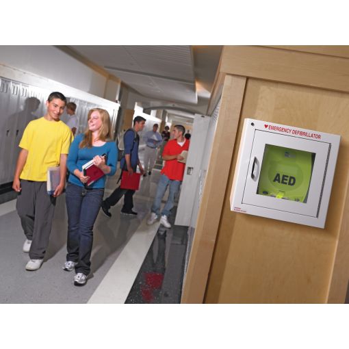 Aed Wall Cabinet Flush Mount With Alarm Hamisco Industrial Sales