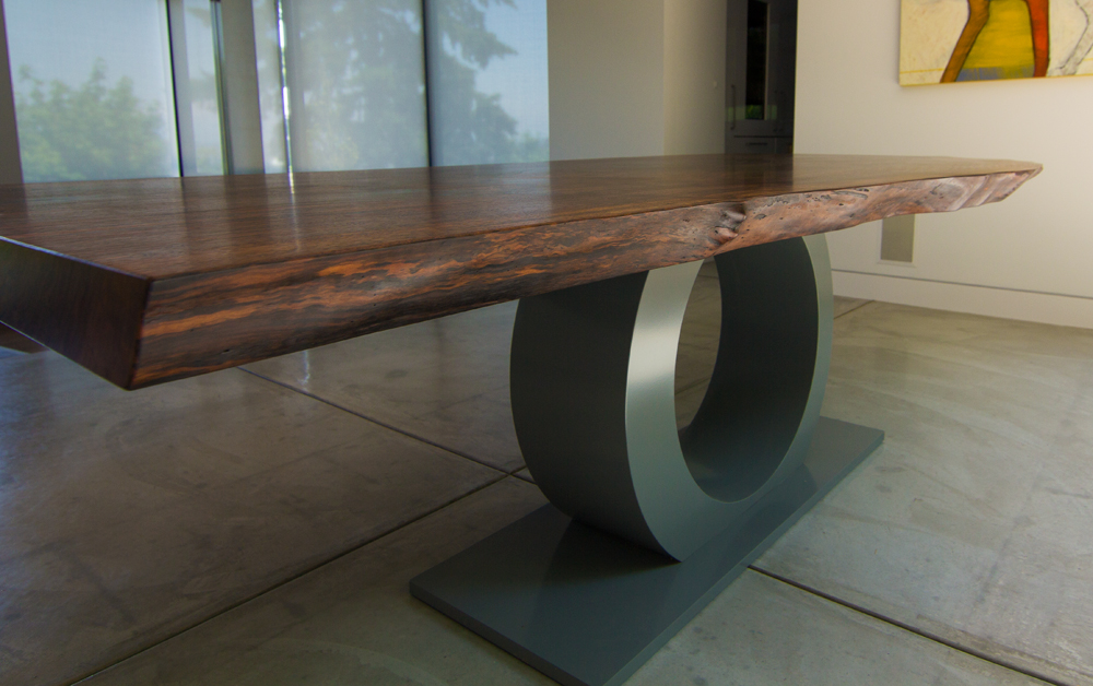 Custom Salvaged Walnut Dining Table Portland