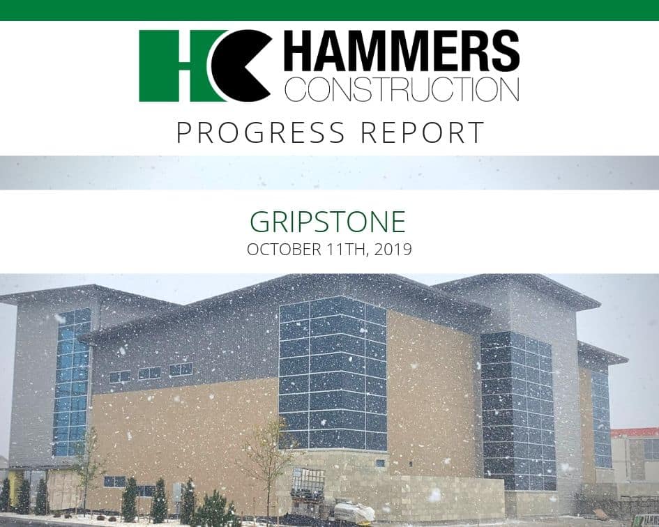 Progress Reports October 11th, 2019 Hammers Construction