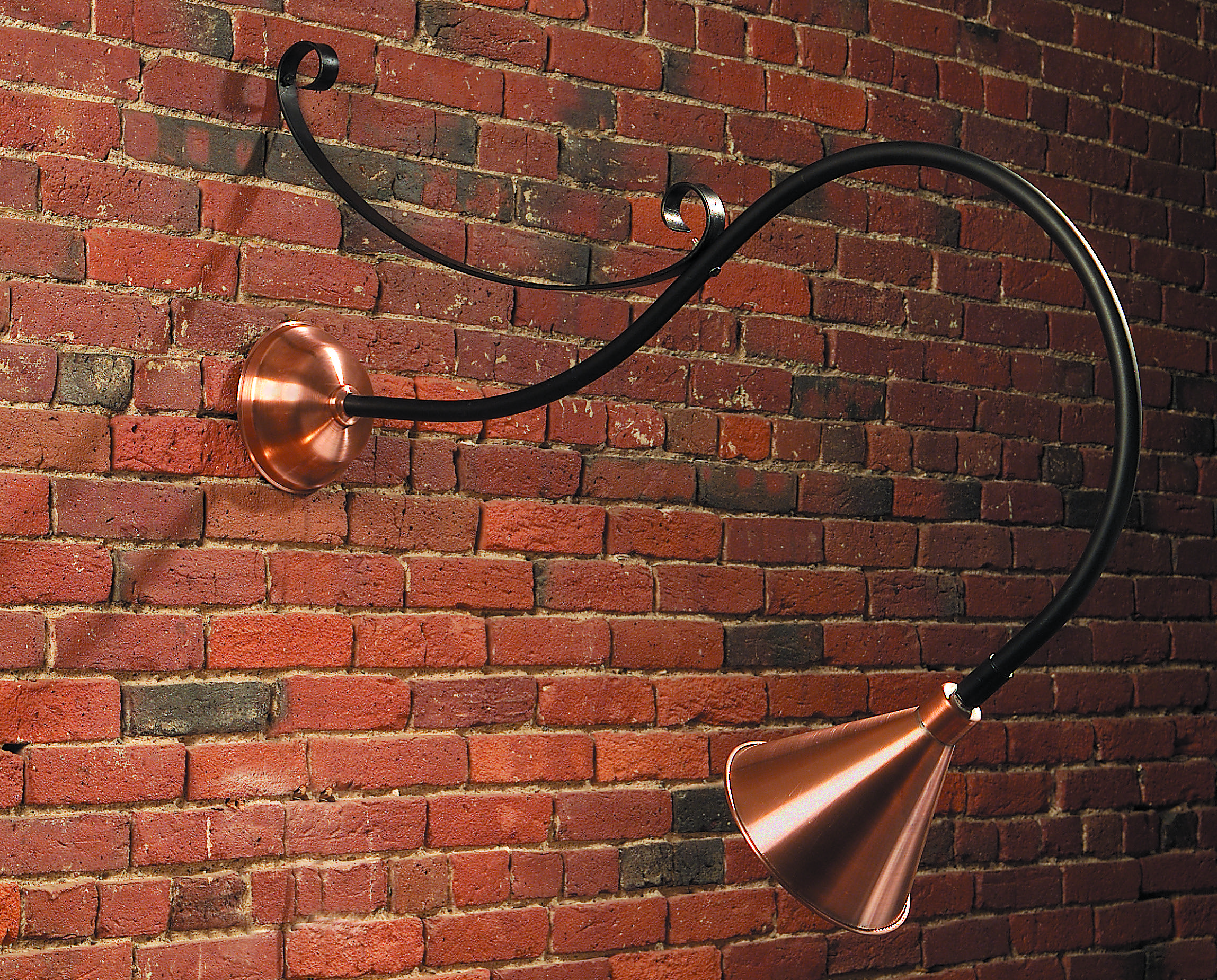 Hammerworks Gooseneck Sign Lighting SL501 Shown In Antique Copper With