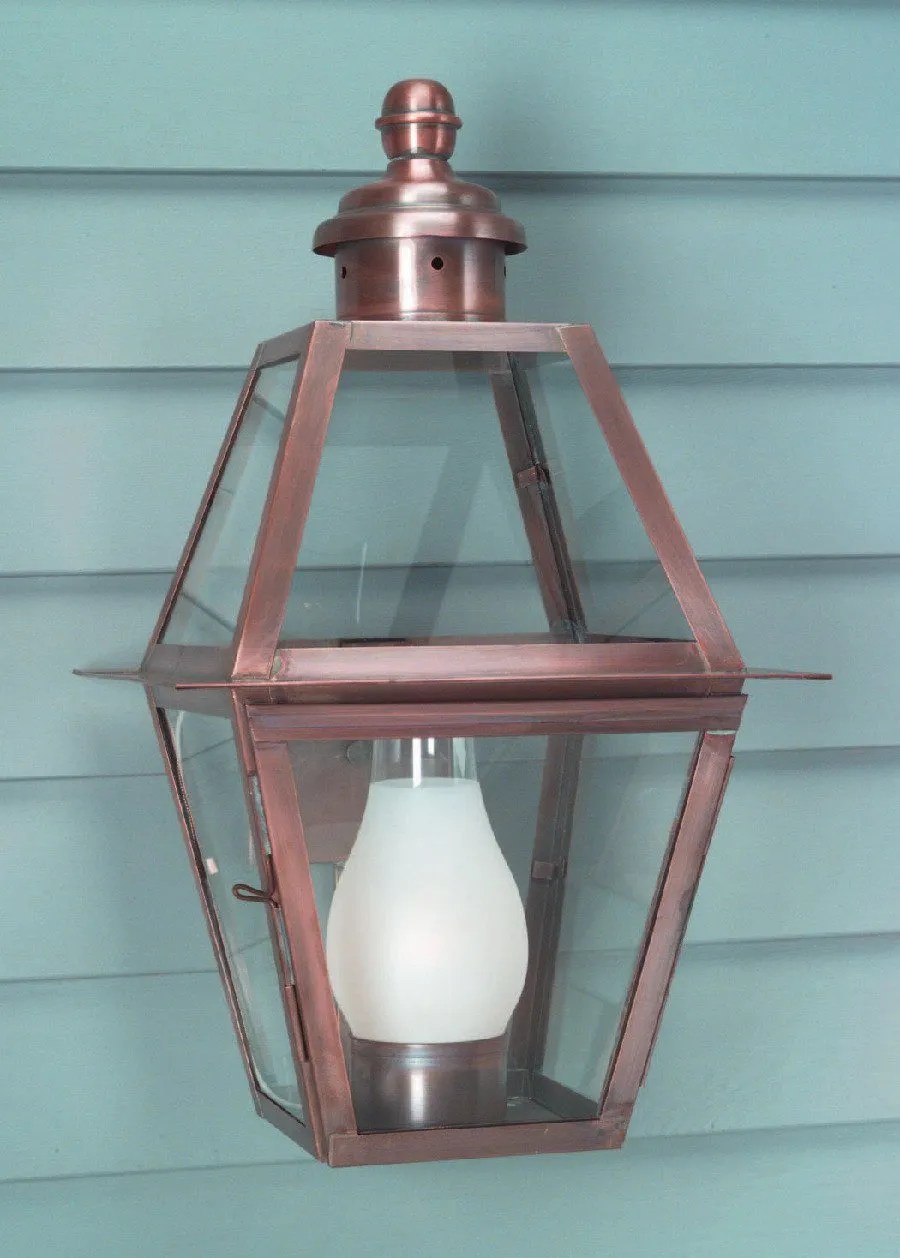 Traditional Copper Wall Lantern Handmade Outdoor Lighting