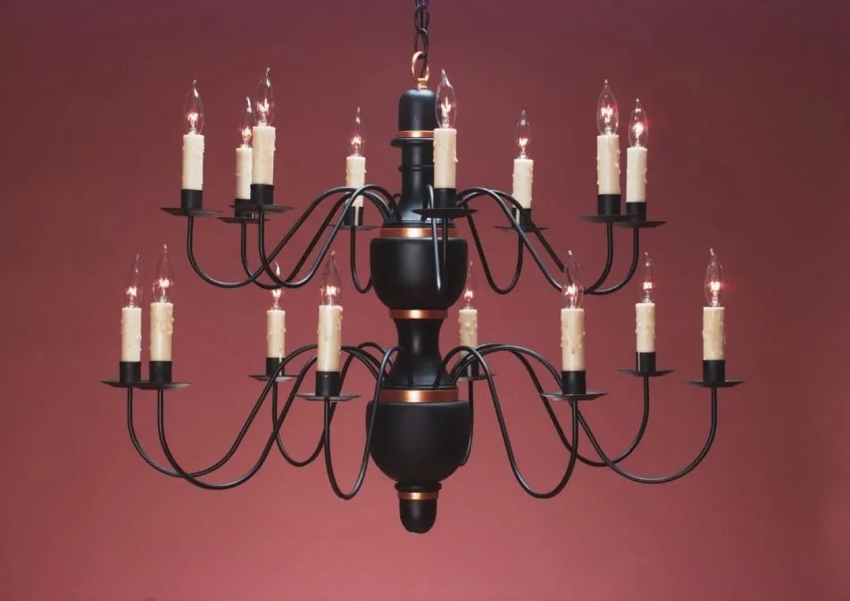 Colonial Wooden Chandeliers New England Handmade