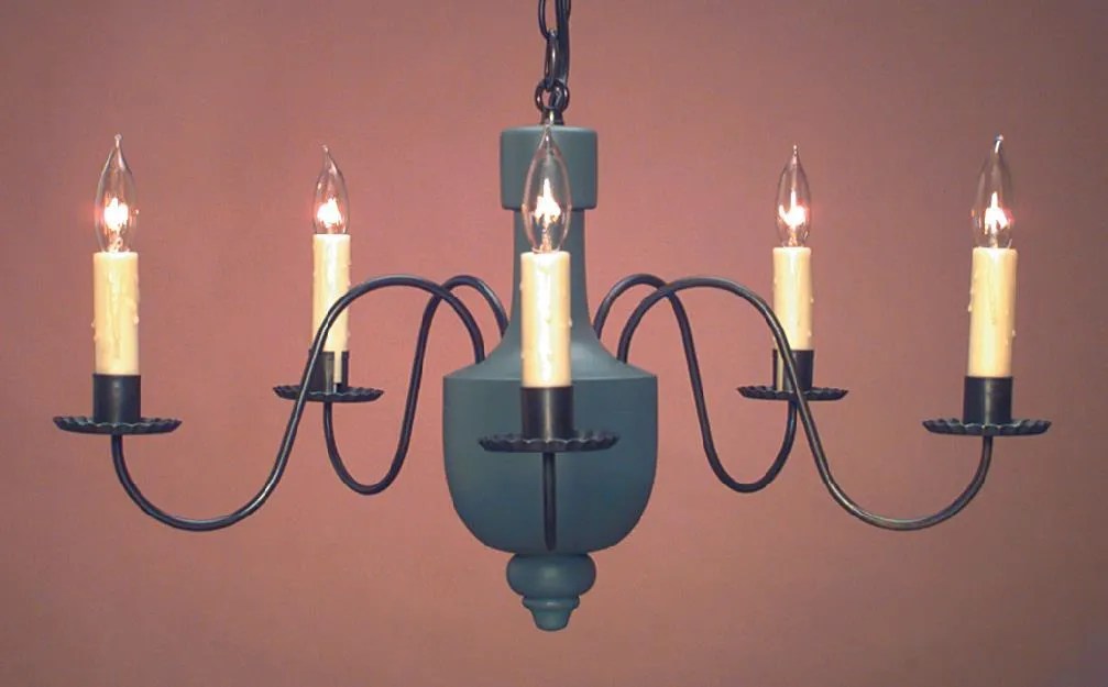 Colonial Painted Wooden Chandelier & Wood Chandeliers Hammerworks