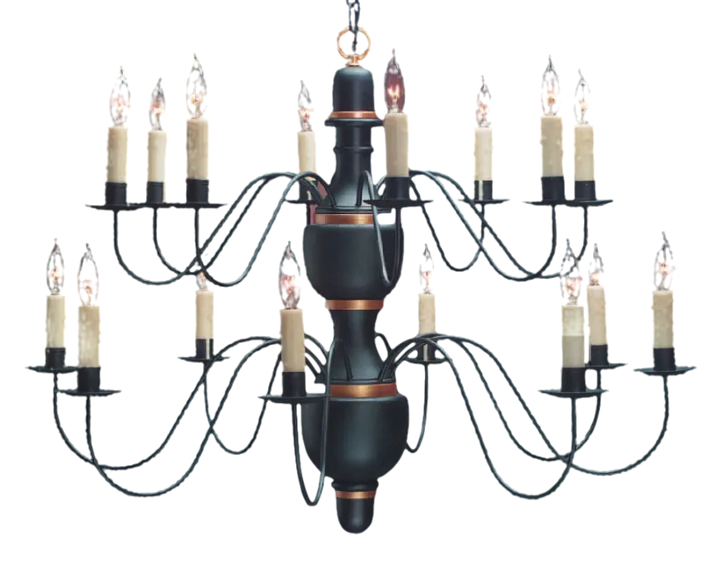 Colonial Wooden Chandeliers New England Handmade