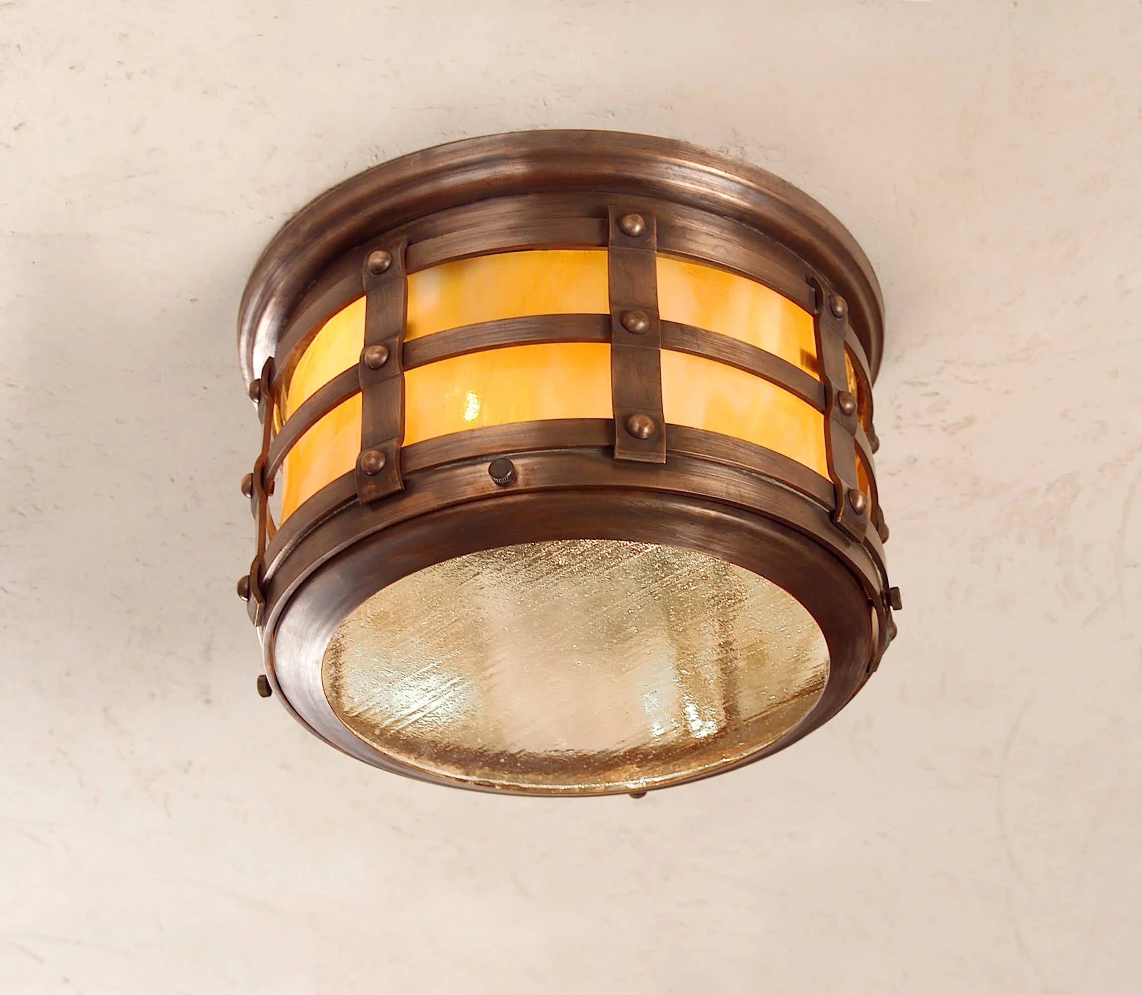 Tudor Style Ceiling Copper Light Beautifully Handcrafted Hammerworks