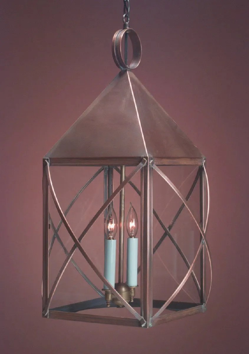 Hanging Copper Colonial Lantern & Lanterns Handmade Lighting