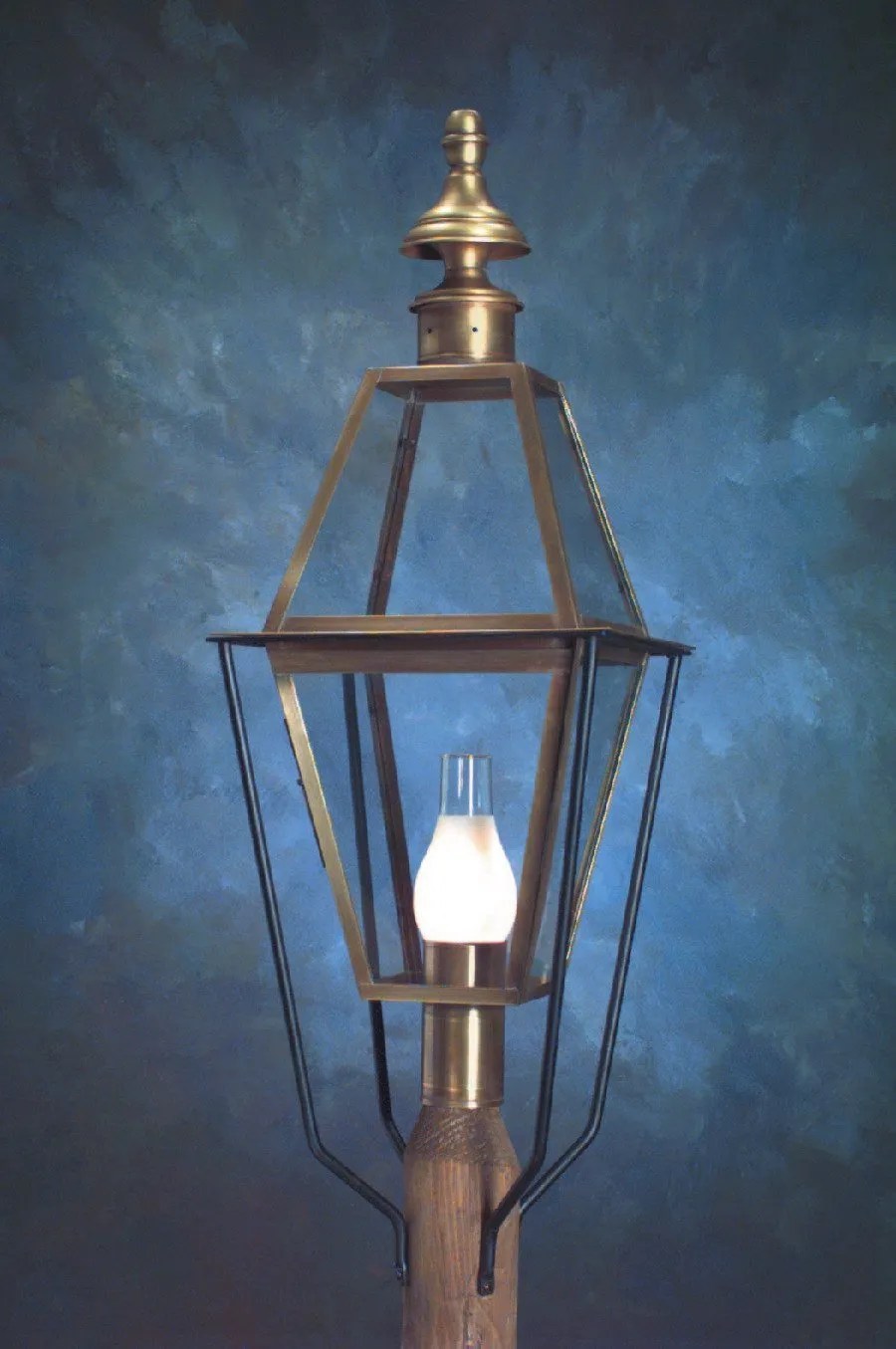 Colonial New England Style Copper Post Lantern Handmade