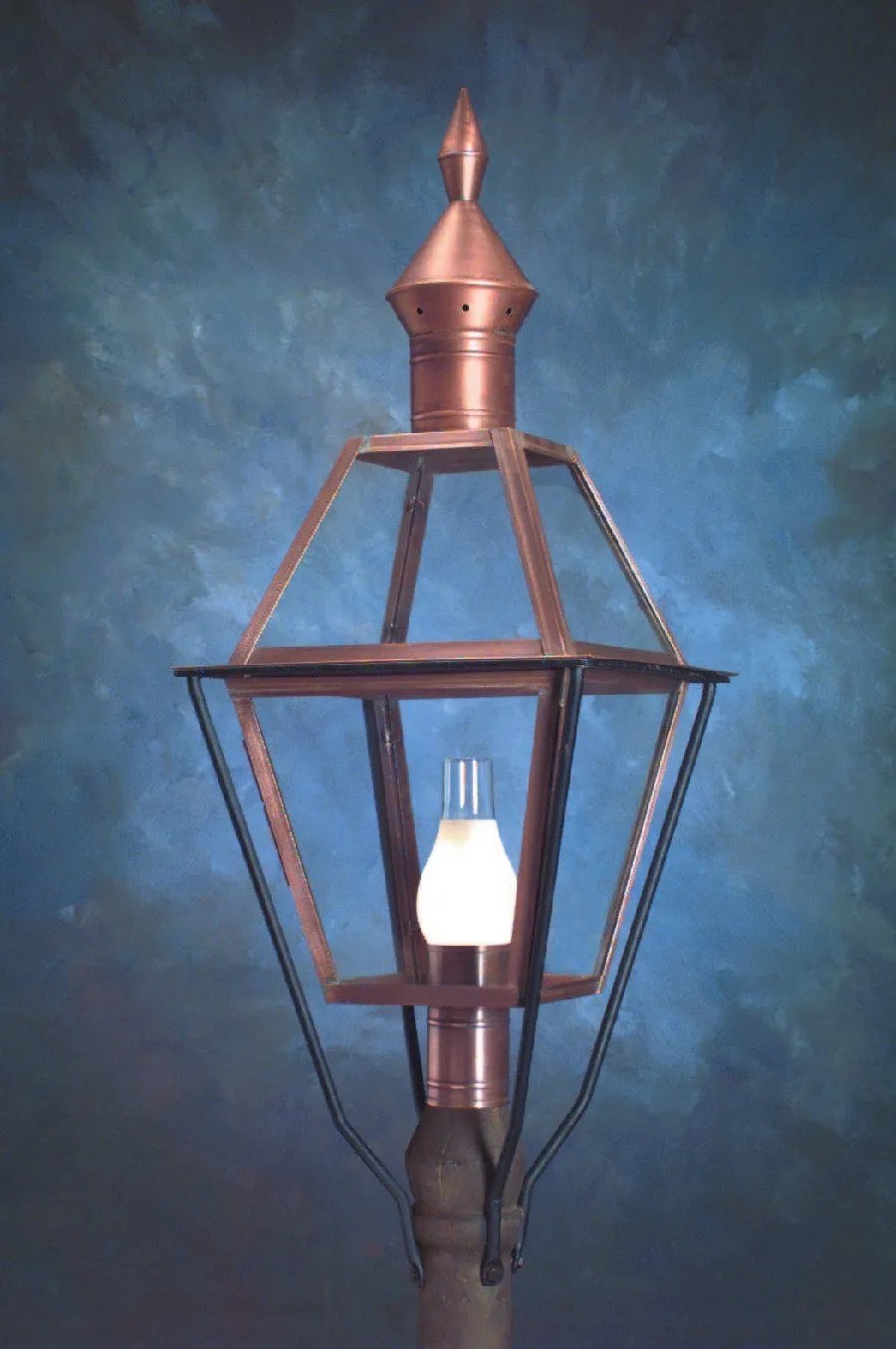 Colonial Copper Post Lanterns Handmade Quality In New England