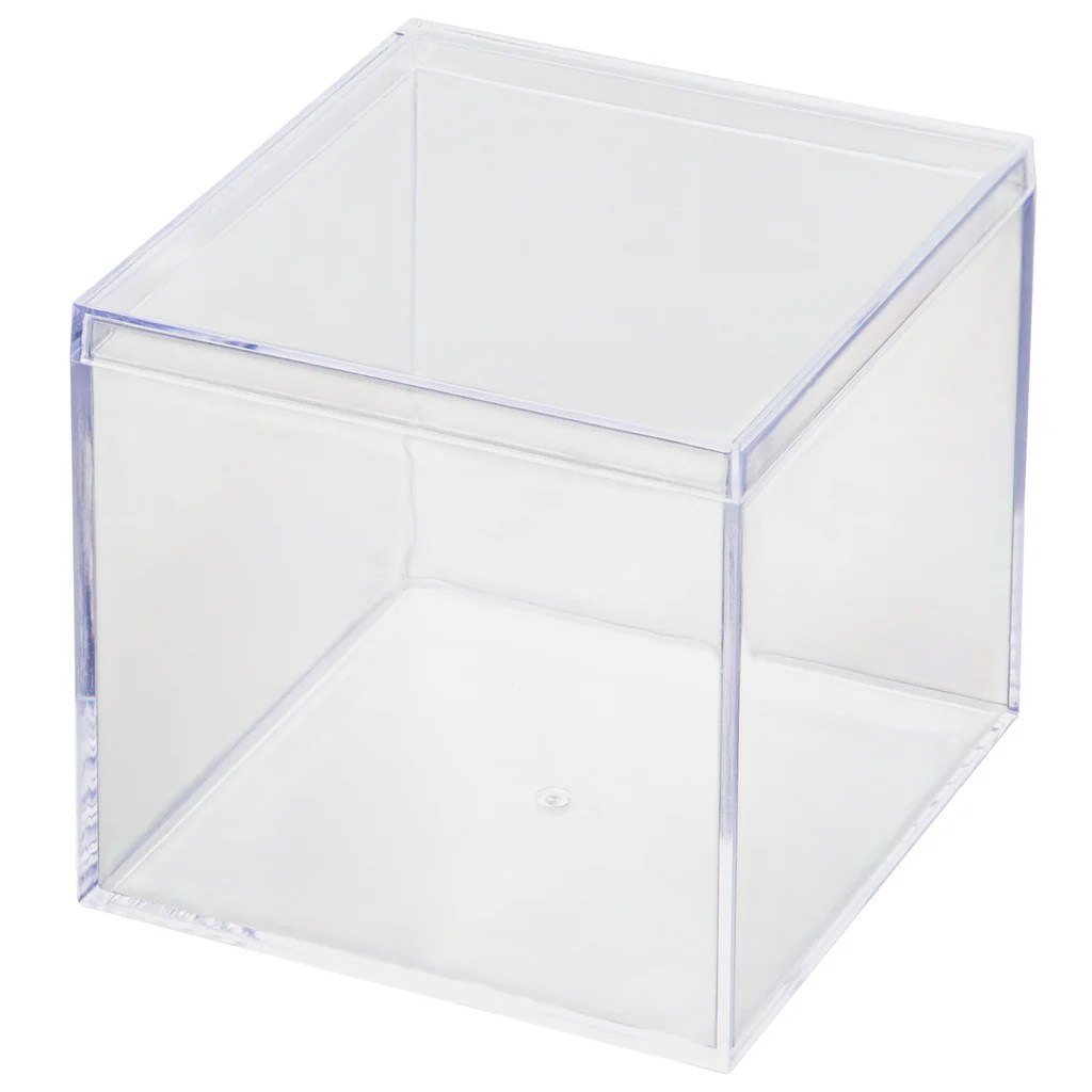 Clear Acrylic Boxes 3x3x3 4 Pack Hammont