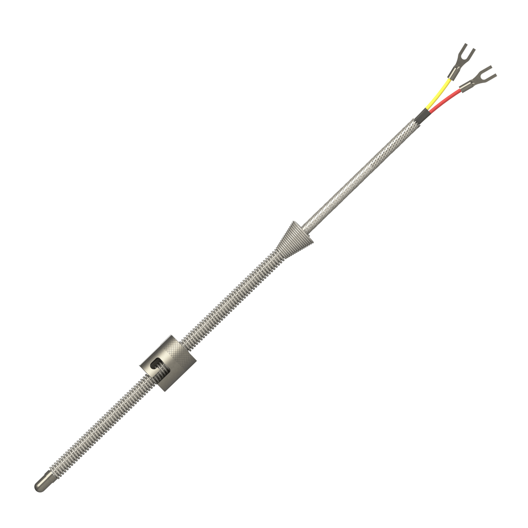 Adjustable Depth Thermocouples Stainless Steel Overbraid Metric