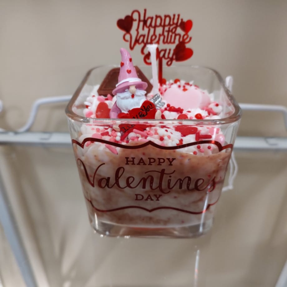 Happy Valentine’s Day Candle Hampton Crafts & Creations Handmade