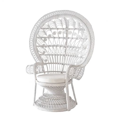 CLASSIC PEACOCK CHAIR WHITE Hire For Weddings & Events Hampton