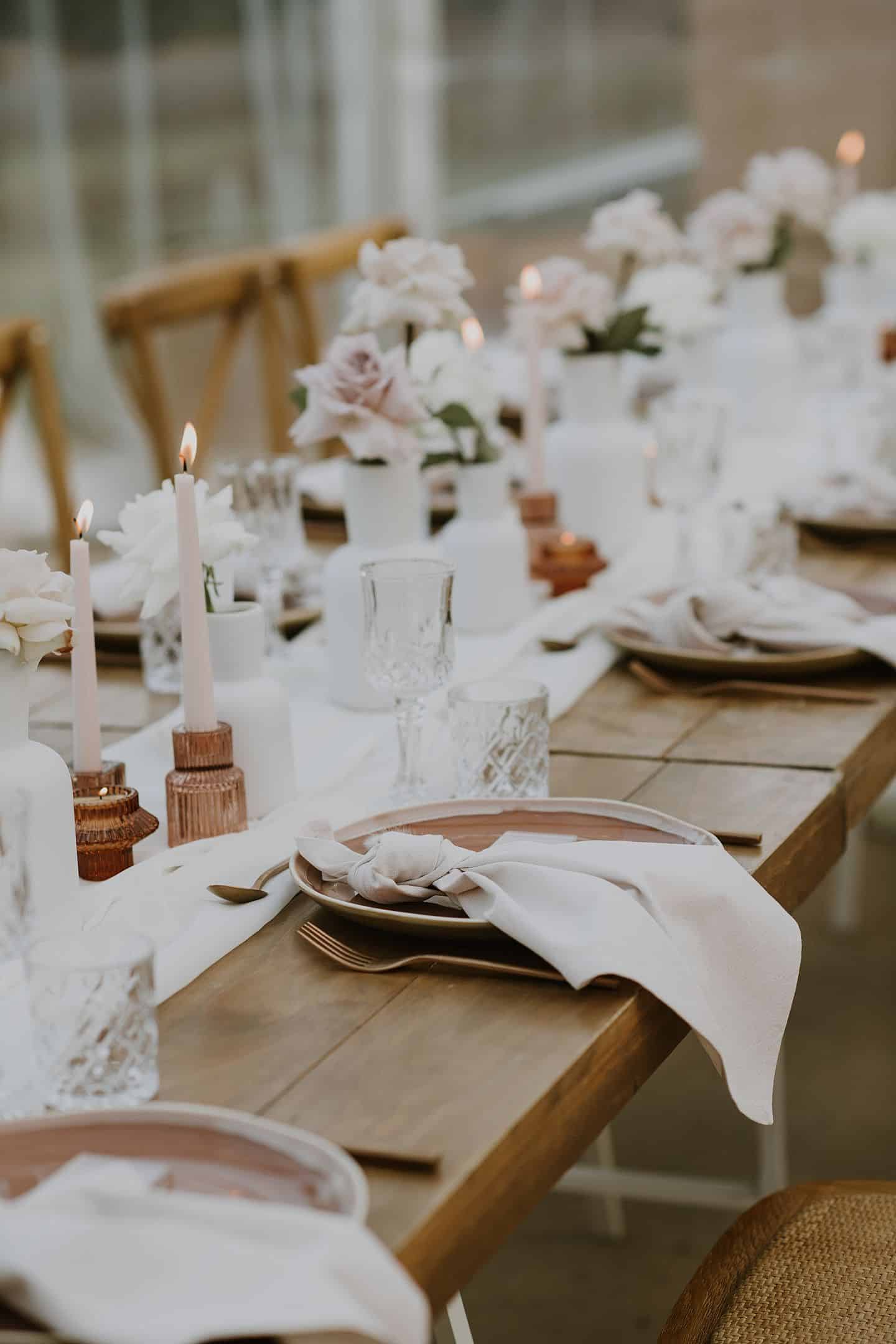 LONG WOODEN DINING TABLE Hire For Weddings & Events Hampton Event Hire