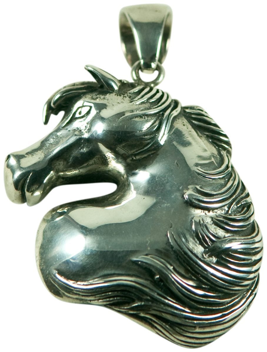 HORSE HEAD PENDANT NECKLACE STERLING SILVER (.925) Hampton Gems
