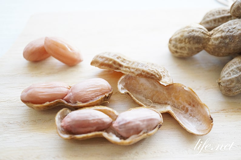 茹で落花生・ゆでピーナッツの作り方。殻あり、なしの塩の量も紹介。