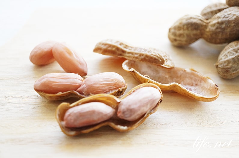 茹で落花生・ゆでピーナッツの作り方。殻あり、なしの塩の量も紹介。