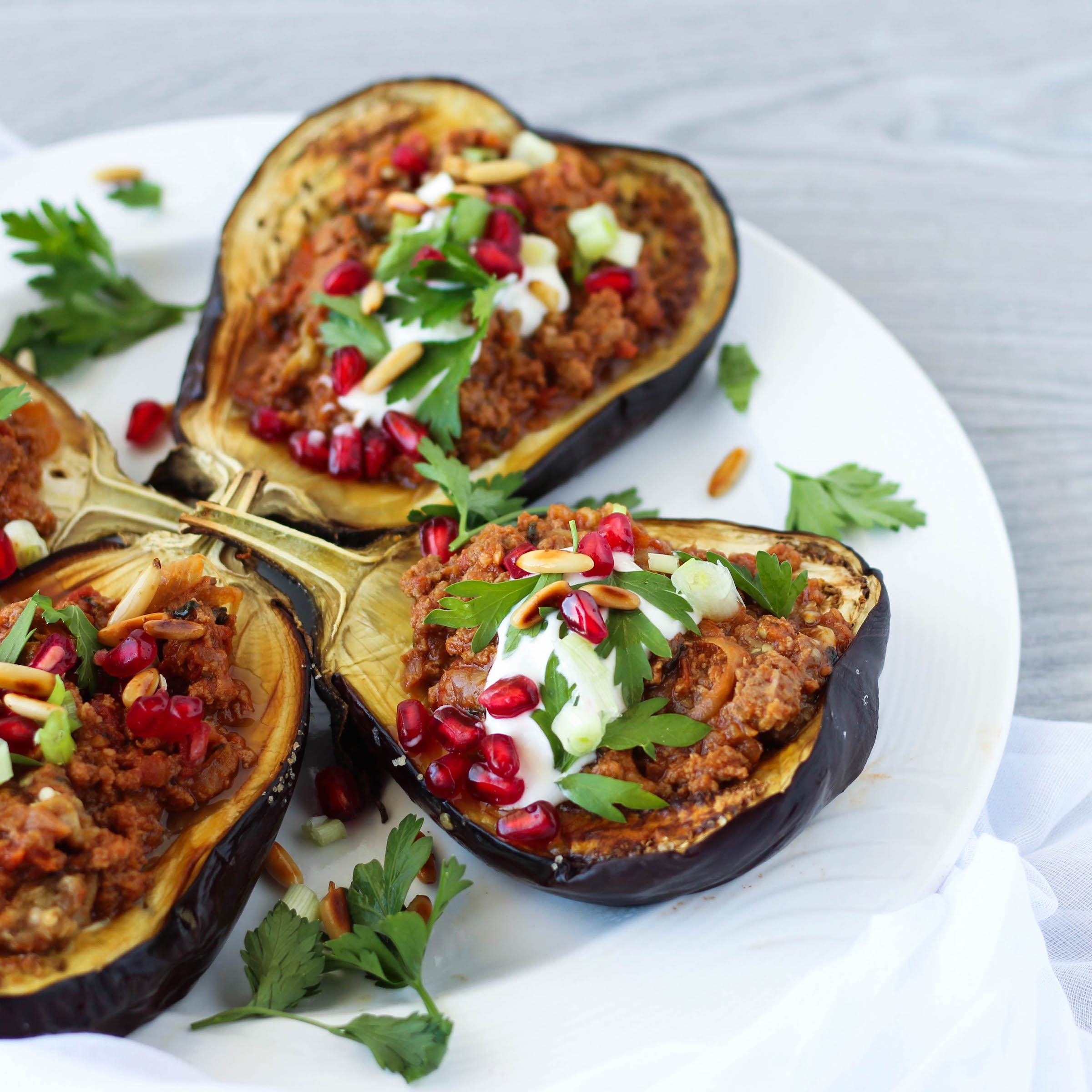 Stuffed Roasted Aubergine