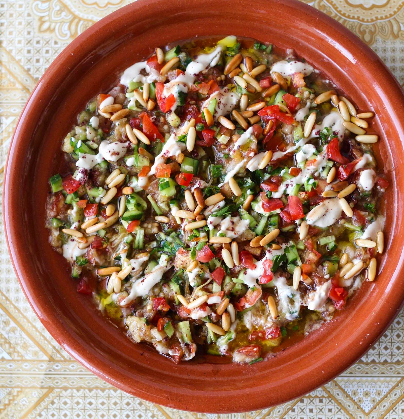 Smoky Eggplant and Vegetable Salad