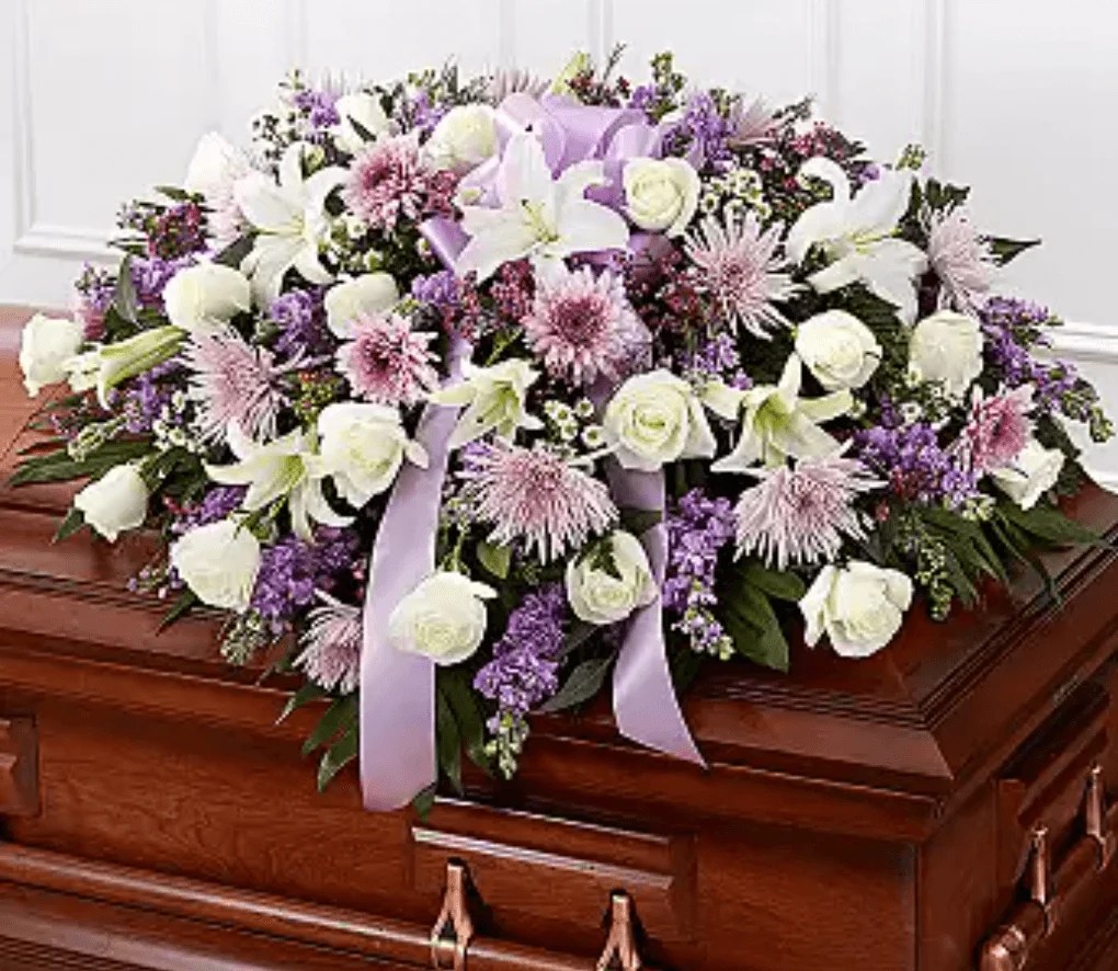 Purple Mix Petite Casket Hana Floral Designs and Co.