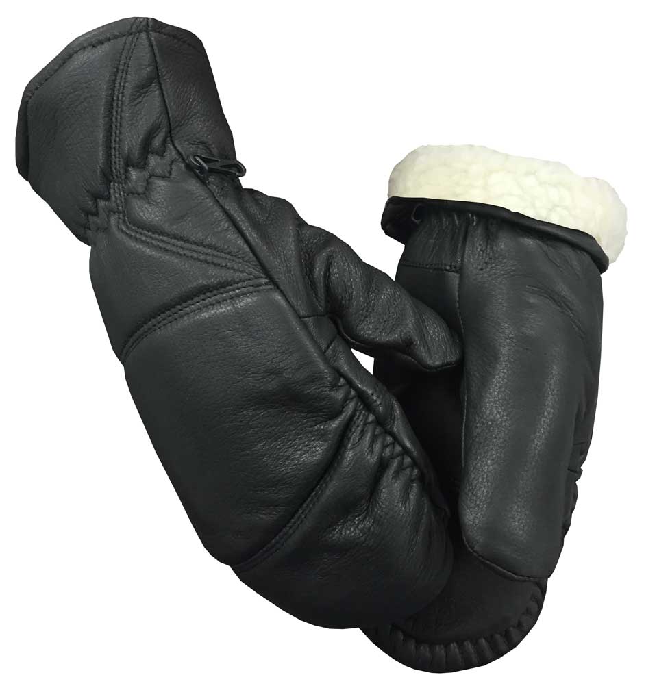 Buy Full Grain Deerskin Sherpa Lined Tan Mitts Online