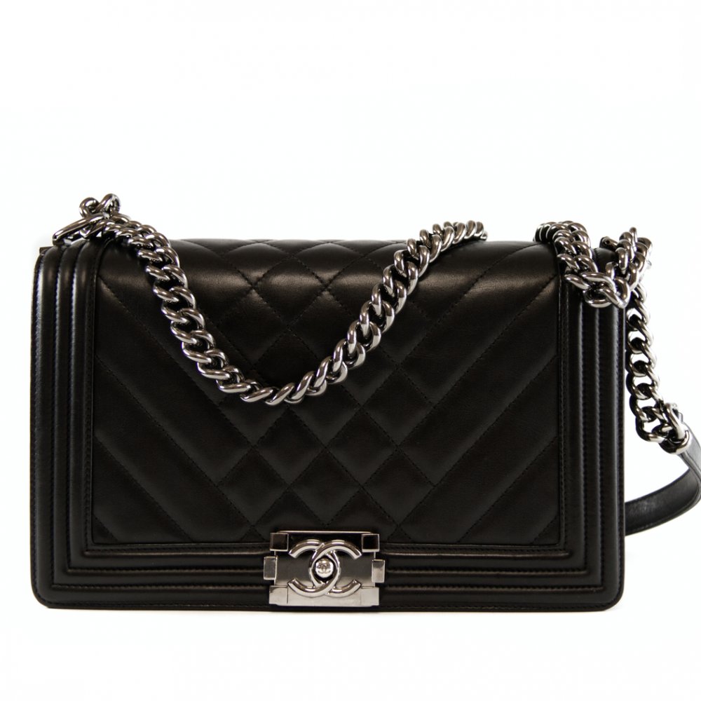 Chanel Boy Bag Medium Schwarz Handbag Spa & Shop