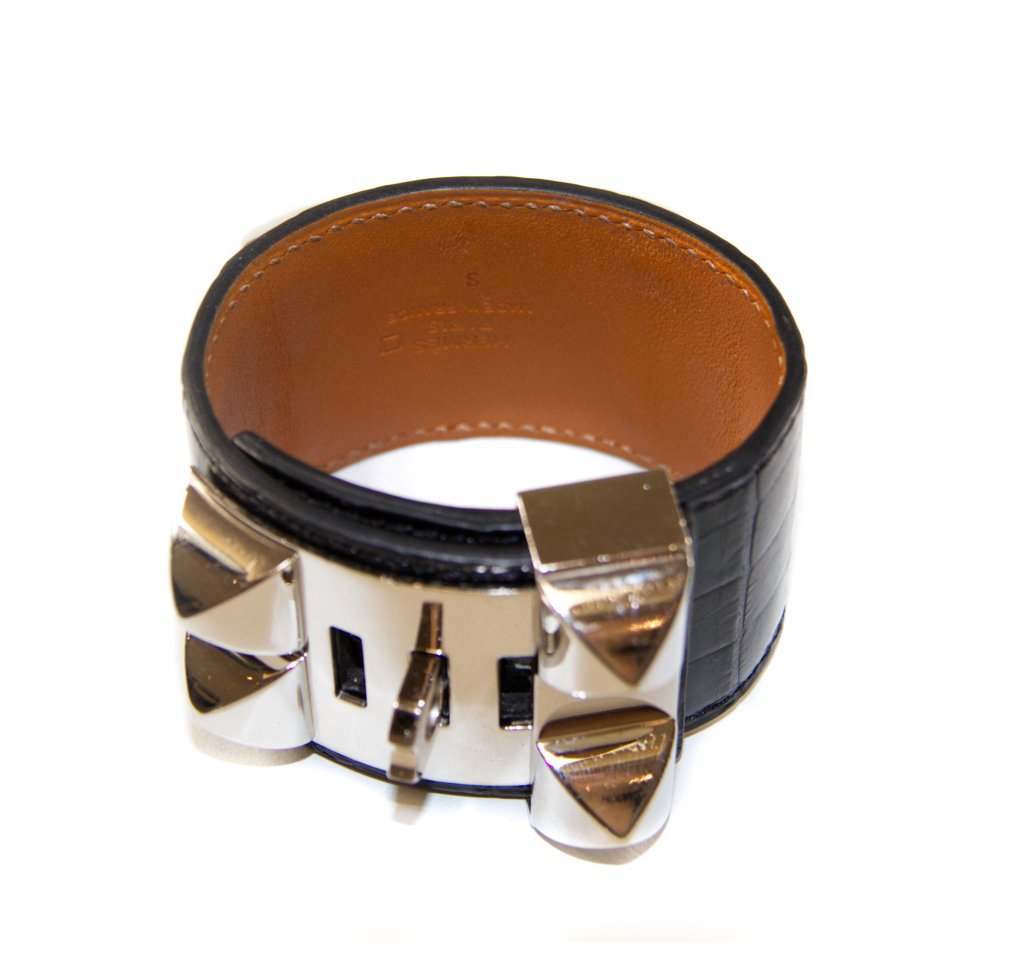 Hermès Armreif Collier de Chien aus Krokodilleder PHW Handbag Spa & Shop