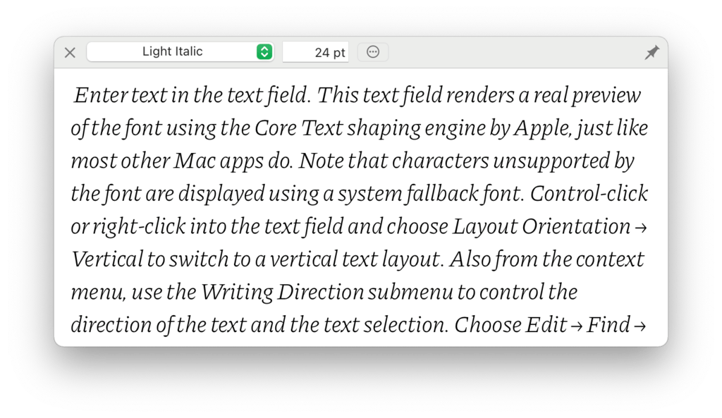Entering Text — Glyphs Handbook