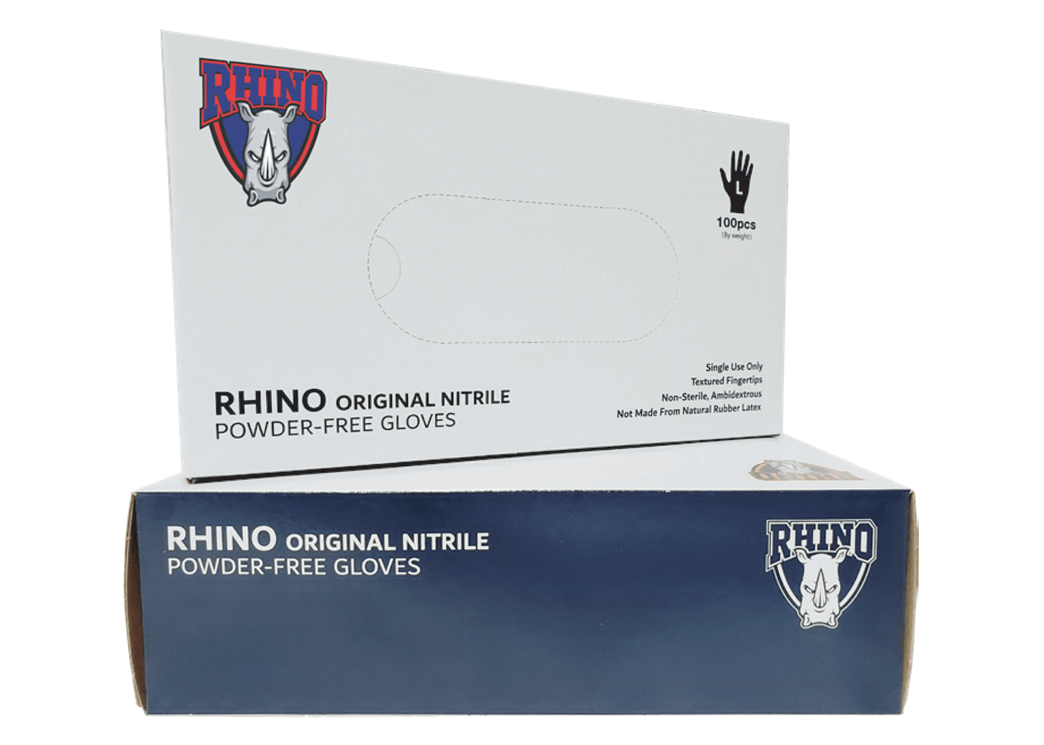 RHINO 3.5 mil Blue Nitrile Gloves (MADE IN USA) HandCare Gloves