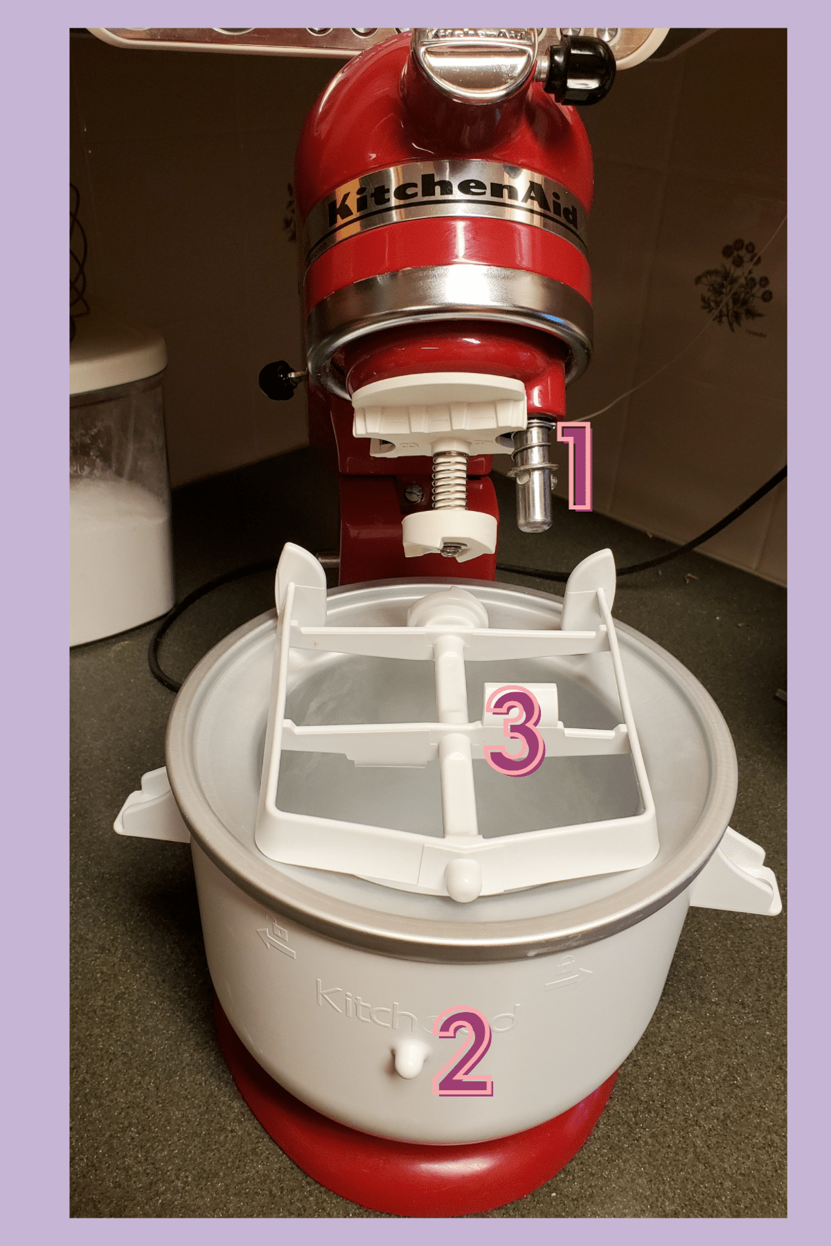 KitchenAid Strawberry Ice Cream Recipe (No Eggs) Handcrafted Homegrown